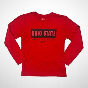 OSU Basketball Team Issue - Red Long Sleeve Dri-Fit Tee